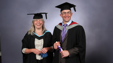 Image for news article: Deaf Myerscough student stops off to graduate during charity cycle ride