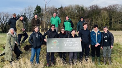Image for news article: Cherry trees planting launches Myerscough’s Arbor Day 2025