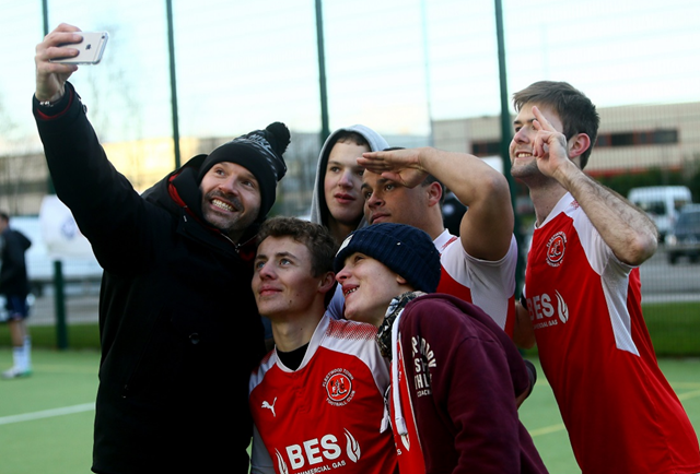 danny mills with FL students.png