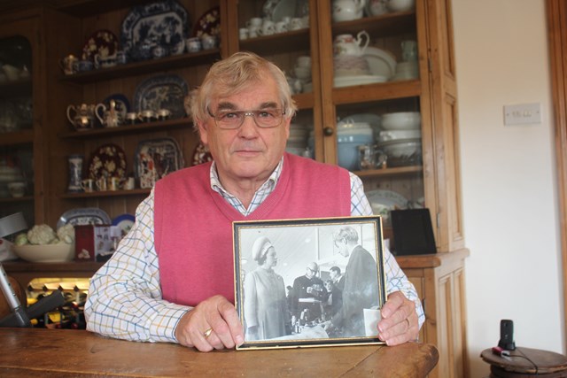 MICK COXHEAD WITH QUEEN PHOTO